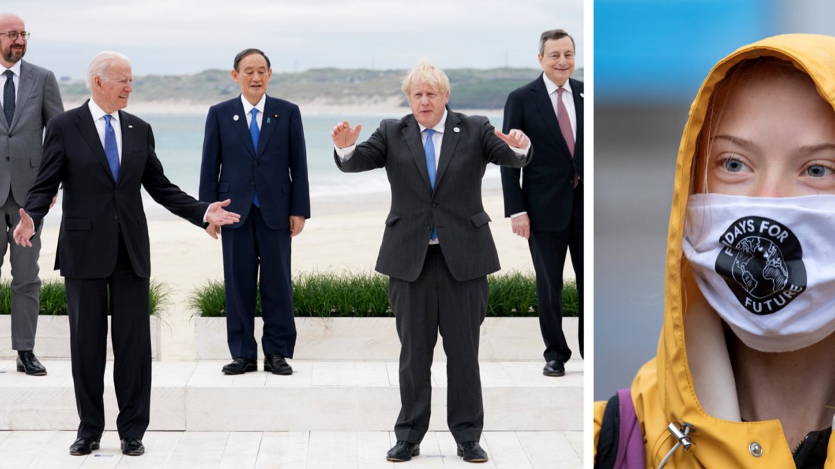 Greta Thunberg var inte sen med att pika G7-ledarna.